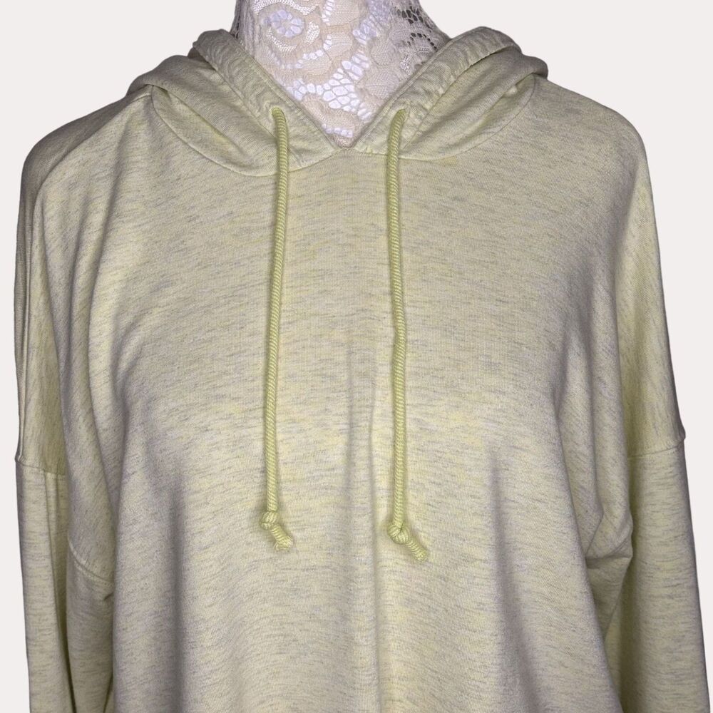 Nike Dri Fit Womens Luxe Yoga Limelight Hoodie Top Shirt Crop Green S - Picture 2 of 6